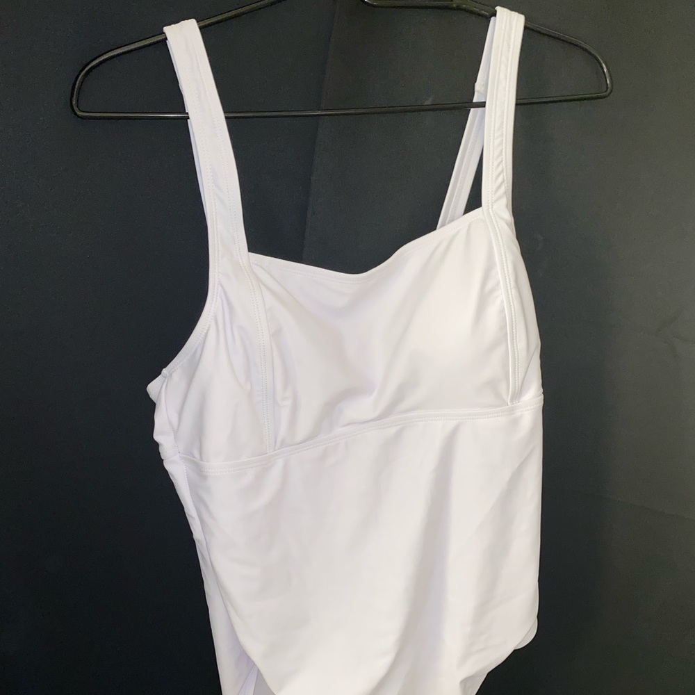 White one piece swimsuit XL